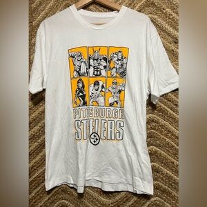 Marvel X Junk Food Men's Pittsburgh Steelers Avengers Short Sleeve Tee,Size L